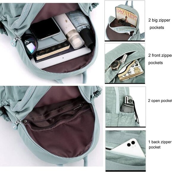 Mini Nylon Backpack Small Purse Lightweight Casual Travel Daypack Organizer - Picture 3 of 7